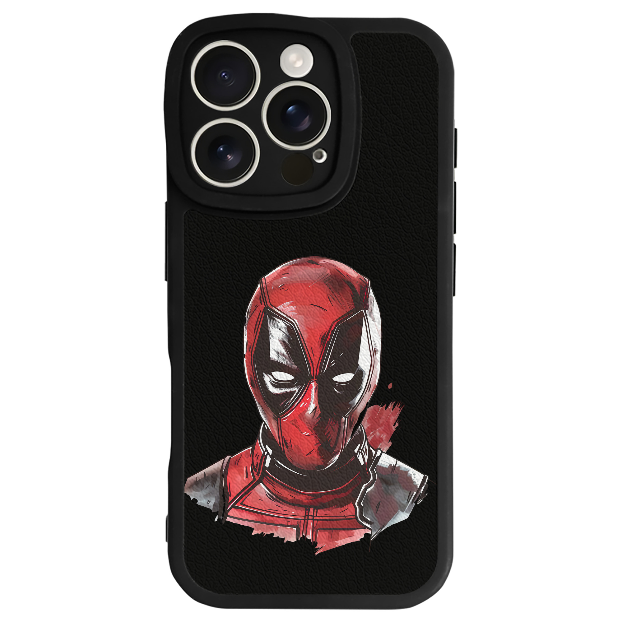 （画像用） Deadpool デッドプール 【iPhone 16シリーズ対応】シリコンスマホケース（レザー調） 材質：シリコン